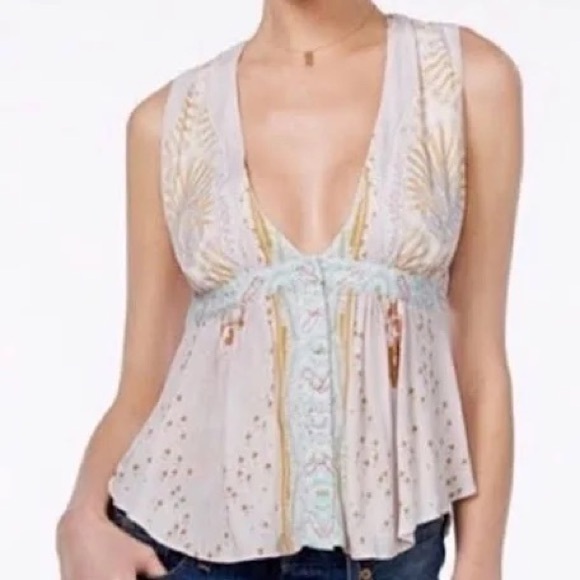 Free People The Siren Top in ivory, size xs. NWT - Picture 6 of 6